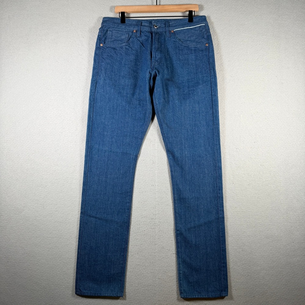 Benzak B-01 Slim‎ 14oz Japanese Selvedge Denim Jeans Blue Mens 34x34 NEW